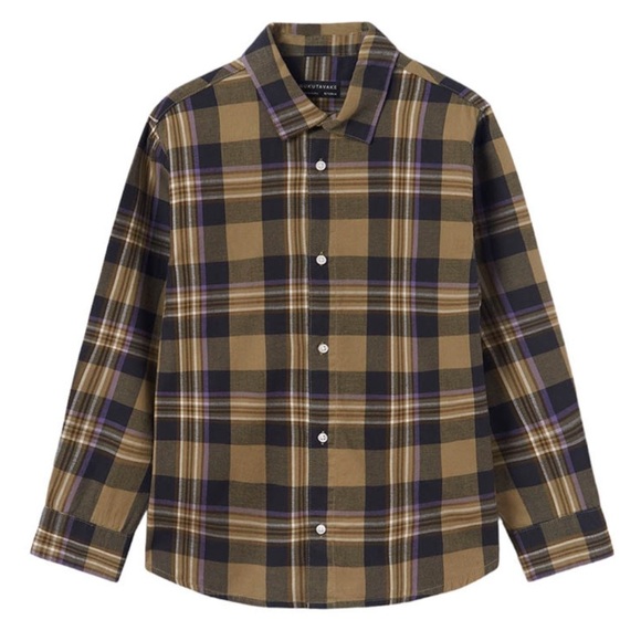 NWT Nukutavake Mayoral Button Down Dill Plaid Shirt 16 - Picture 1 of 4